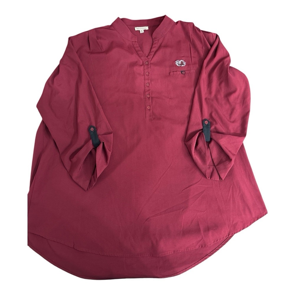 South Carolina Gamecocks UG Apparel Blouse Size XL Maroon Ladies 3/4 Sleeve